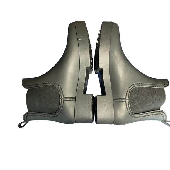 Jeffrey Campbell Black Chelsea Rain Boots Women’s 10 Waterproof Rubber Lug Sole - Picture 5 of 8